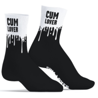 WHITE/BLACK CUM LOVER SOCKS